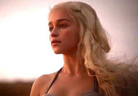 Emilia Clarke as Daenerys in HBO's Game of Thrones